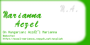 marianna aczel business card